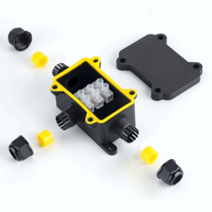 Plastic Junction Small Box Waterproof 2 Ways Connector Gland Electrical  Sealed Retardant Outdoor Waterproof Box
