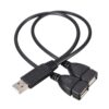 High Quality 2 Port USB2.0 Hub USB 2.0 Male To 2 Dual USB Female Jack Splitter Hub Power Cord Adapter