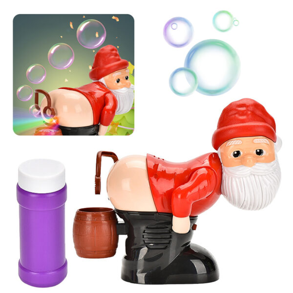 Electric Santa Claus Bubbles Machine Blowing Bubbles Music Light Entertainment Toy Prank Funny Ornament Christmas