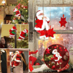Musical Climbing Santa Claus Electric Climbing Ladder Santa Claus Doll Realistic Santa interactive toy Climbing
