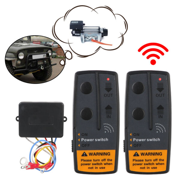 Electric Winch Switch Controller Universal Wireless Remote Control Recovery for Off-Road