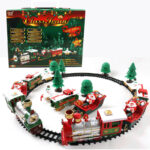 Christmas Gift Electric Train Toy Family Decoration Christmas Tree Decoration Train Track Frame Rail Car Light Rail Car
