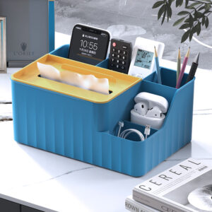 Desktop Tissue Box Paper Extraction Box Living Room Restaurant Simple Multifunctional Remote Control Storage Box