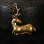 Christmas Elk Miniature Figurine Festival Decoration Accessories Mini Reindeer Statue Desktop Ornament Modern Decors