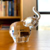 Clear Crystal Cute Elephant Figurines Glass Animal Paperweight Ornament Statue Collectible Home Decor Christmas