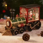 Santa Claus Snowman Christmas Eve Music Box Train Music Box Crystal Ball Ornaments Home Table Decoration