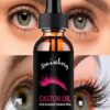 Eyelash Growth Serum Castor Oil Longer Fuller Eyelash Enhancer Eyebrow Lashes Lifting Treatment Essence Hair Nourishing