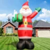 Christmas Inflatables Outdoors Christmas Inflatable Santa Claus Decoration Blow Up Giant Santa Claus Holding