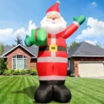 Christmas Inflatables Outdoors Christmas Inflatable Santa Claus Decoration Blow Up Giant Santa Claus Holding