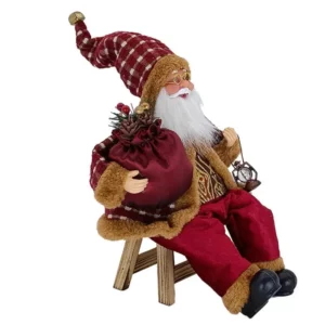 Santa Claus Figurines Christmas Figure Decorations Hanging Xmas Tree Ornaments Santa Doll Toy Collectible