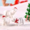 Animal Miniature Christmas Polar Bear Figurines Garden Micro Snow Landscape DIY Accessories