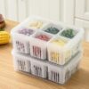 Food Drain Fresh-keeping Box Ginger Garlic Onion Pepper Storage Box Fruit Vegetable Drain Basket Kitchen