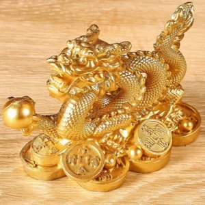 Auspicious Dragon Statuette Resin Sculpture Decoration Home Decoration