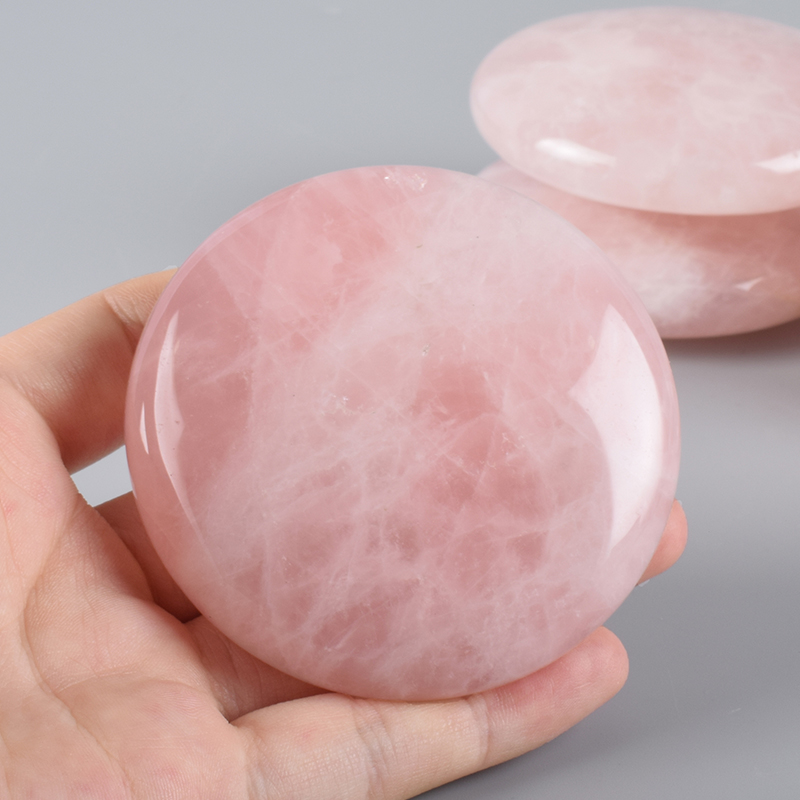 Massage Stone Natural Chakra Palm stone Healing Crystal Rose Quartz Beauty Health Care Energy Stone