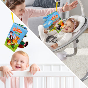 De Zenon Kids Cloth Book, Kawaii Animal Tear-Free Cloth Book, Toys for Boys and Girls, Birthday Gift