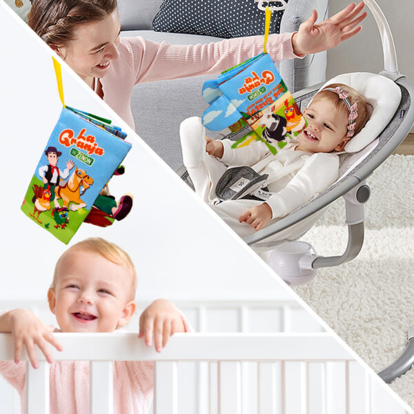 De Zenon Kids Cloth Book, Kawaii Animal Tear-Free Cloth Book, Toys for Boys and Girls, Birthday Gift