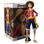 Anime One Piece Assemble Figure Confident Smiley Luffy Three Form Face Changing Doll Action Figurine Model Toys