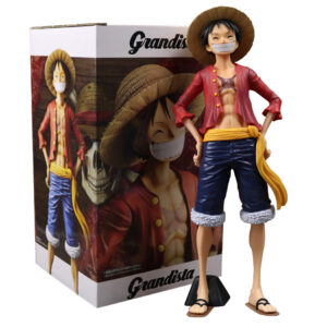 Anime One Piece Assemble Figure Confident Smiley Luffy Three Form Face Changing Doll Action Figurine Model Toys
