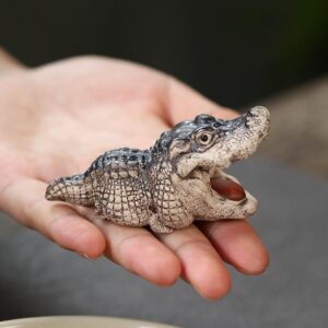 Clay Mini Alligator Crocodile Tea Pet Miniature Adorable Accessory  DIY Terrarium Crafts for Bedroom