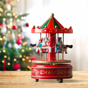 Christmas Carousel Toys Automatic Merry-Go-Round Music Boxes Wedding Party Birthday Gifts Baby Room Decoration