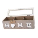 Wooden Retro Distressed Wooden Tea Box Jewelry Box Wooden Plaid Storage Box Home