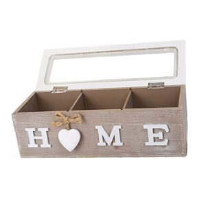 Wooden Retro Distressed Wooden Tea Box Jewelry Box Wooden Plaid Storage Box Home