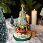 Christmas Tree Brick Music Box Xmas Tree DIY Building Block Music Box Gifts Creative Music Boxes Decoration