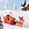 Christmas Party Home Decor Supplies Elk Snowman Sleigh Deer Car Micro Landscape Snow Decoration Locomotive