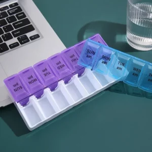 Days Weekly Pill Case Medicine Tablet Dispenser Organizer Pill Box Splitters Pill Storage Organizer Container
