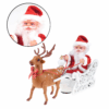 Christmas Sleigh Deer Stuffed Electric Car Pulling Cart with Riding Reindeer Singing