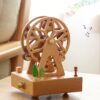 Musical Box Wooden Music Box Wood Crafts Retro Birthday Gift Vintage Home Decoration Accessories Valentine's Day