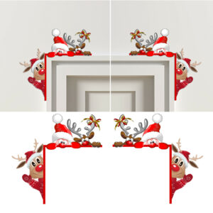 Christmas wooden corner door frame ornaments, Christmas decorative door frames, Christmas home