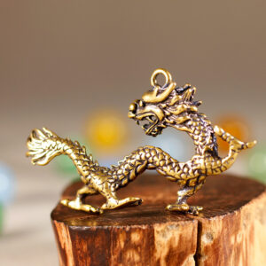 Beast Dragon Statue Bronze Figurine Ornaments Antique Copper Mythical Animal Miniature Home Decoration Crafts
