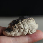 Boutique Purple Sand Tea Petting Little Crocodile Tea Pet Ornaments, Handmade Tea Ceremony Tea Play, Financial TeaTable