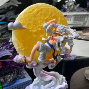 Anime Figure Gear 5 Luffy Figures Moon With Led Nika Luffy Statue Room Collectble Christmas Gift Toy