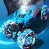 Electric Car Toy Kid RC off-road vehicle light spray double-sided stunt boy dual RC toy car