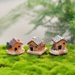 Mini Doll House Stone House Resin Decorations for Home and Garden DIY Decorations