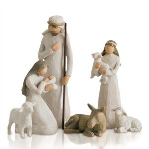 Engraved Hand Painted Doll Art Doll Nativity Collection Decorative Statue Desk Decoration Home Christmas Gift