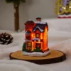 Landscape Glowing Snow House Ornaments, Christmas Gifts, Christmas Decorations Resin Christmas Small House