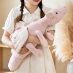 Giant Soft Plush Toy Little Snow Dragon Plush Toys White Green Dinosaur Stuffed Animal Soft Doll Birthday
