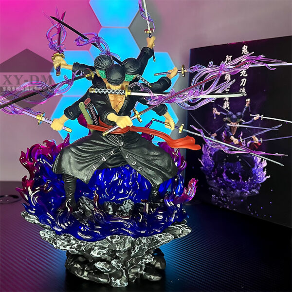 Anime One Piece Zoro Figure Wano Onigashima Swords Style Action Figurine PVC Statue Model Collectible Decoration