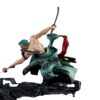 Anime Roronoa Zoro Three Knives Standing PVC Action Figure Collection Cool Model Decor Toys