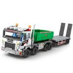 Technical Electric Remote Control Truck Crane Vehicle Toys For Adults Hook Lifting Truck Car Building Blocks Brick Kids