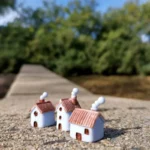 Mini house little trees miniatures cottage shabby cute fairy garden gnome moss terrarium home decor