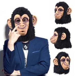 Gorilla Monkey Halloween Masks Adult Full Face Funny Mask Latex Halloween Party Cosplay Costume Masquerade