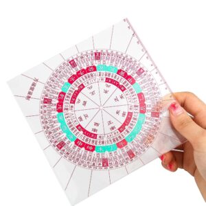 High Precision Luopan Ruler Plastic Feng Shui Master Compass Measuring Tool Building House Geographical Direction