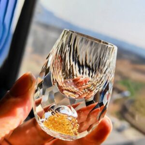 Glass Vodka Glass Sake Shochu Glass Bar Liqueur Double Bottom Gold Foil Glass Tea Cup High-end Gifts Hard
