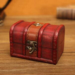 Wooden Box Lockable Antique Wooden Jewelry Storage Box Gift Packaging Wooden Box