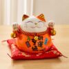 Room Accessories Ceramic Maneki Neko Piggy Bank Japanese Lucky Cat Home Fortune Money Box Desktop Ornament