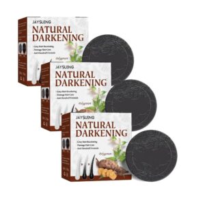 Hair Darkening Soap Shampoo Bar Fast Effective Repair Gray White Color Dye Body Natural Organic Conditioner Beauty Health